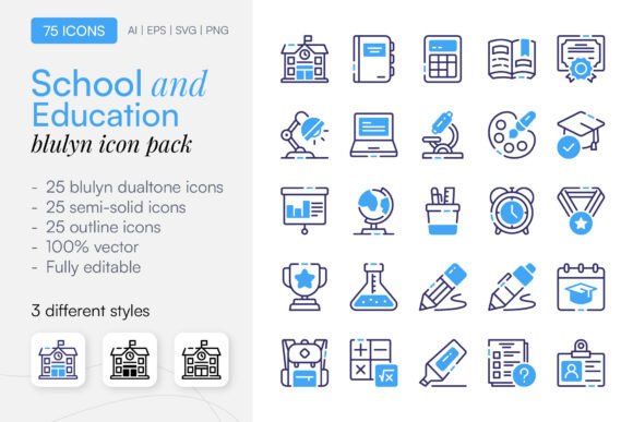 75 School and Education Icon Pack: A Practical Guide for Designers and Educators