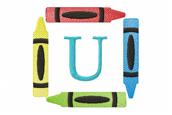 Crayons Frame Monogram Letter U: A Practical Guide for Embroidery Projects