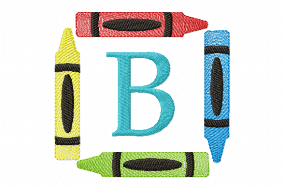 Elevating School Branding: The Professional Appeal of the Crayons Frame Monogram Letter B