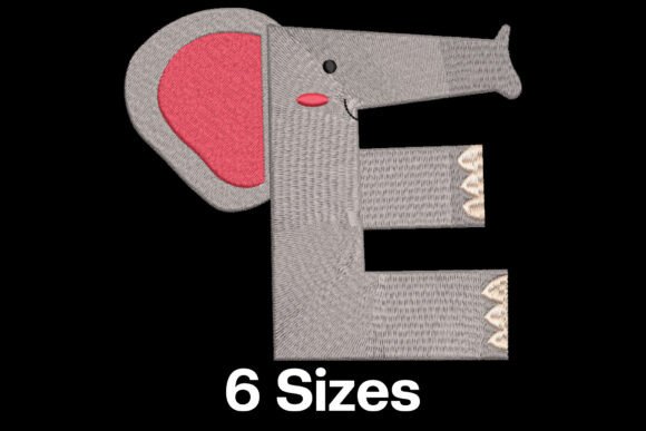 Funny Elephant Alphabet Letter E: A Strategic Embroidery Design for Modern Branding