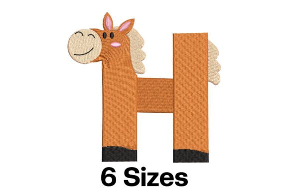 Funny Horse Alphabet Letter H: A Playful Twist for Your Embroidery Projects