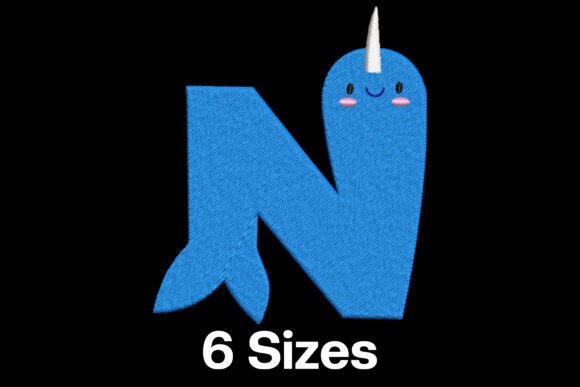 Funny Narwhal Alphabet Letter N: A Practical Review of a Whimsical Embroidery Asset
