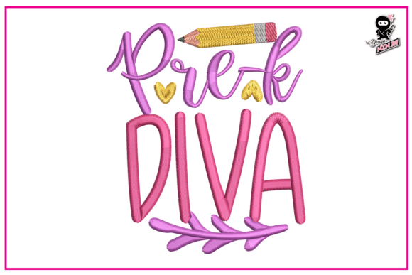 Pre-K Diva: A Captivating Embroidery Design