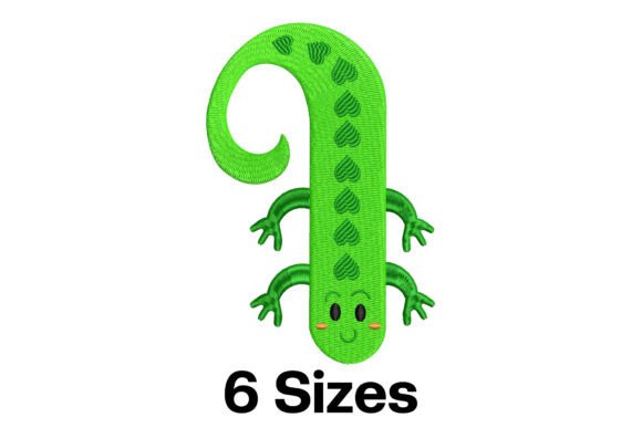 Spruce Up Your Fabrics with the Funny Iguana Alphabet Letter I Embroidery Design